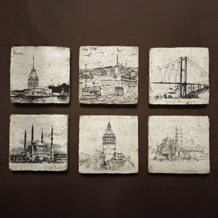 İstanbul Serisi / 6’lı Duvar Paneli Seti
