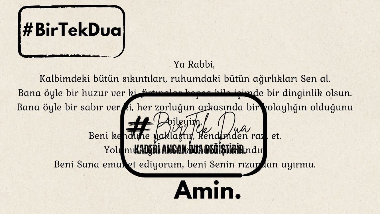 Huzur ve Mutluluk Duası (Dijital JPG Görsel)