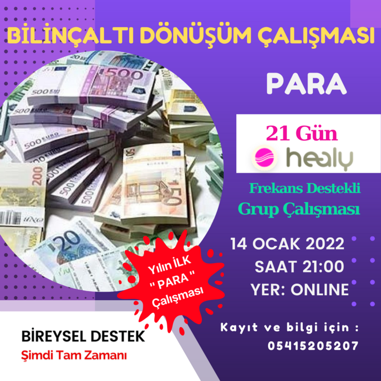Bilinçaltı Dönüşüm Çalışması/ PARA * 21 Gün Frekans Destekli
