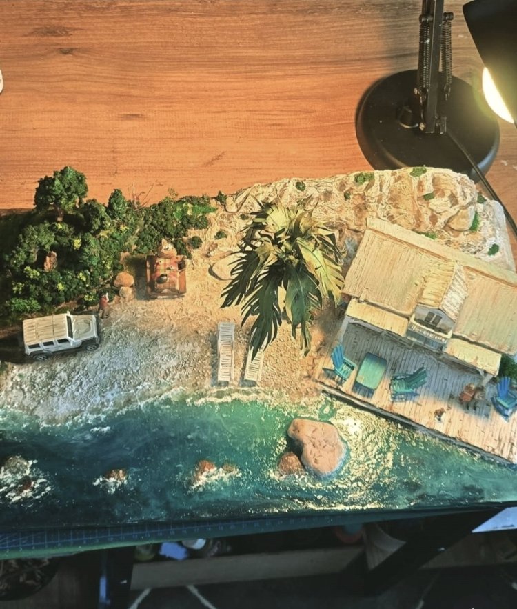 epoksi denizli,yazlıklı diorama
