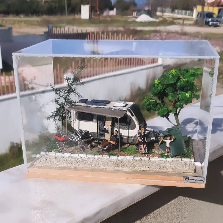 el yapımı karavanlı minyatür