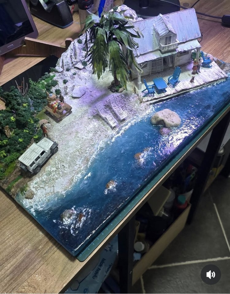 epoksi denizli,yazlıklı diorama