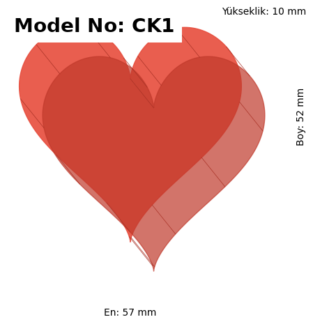 CK1 Kalp Çanta Kalıbı