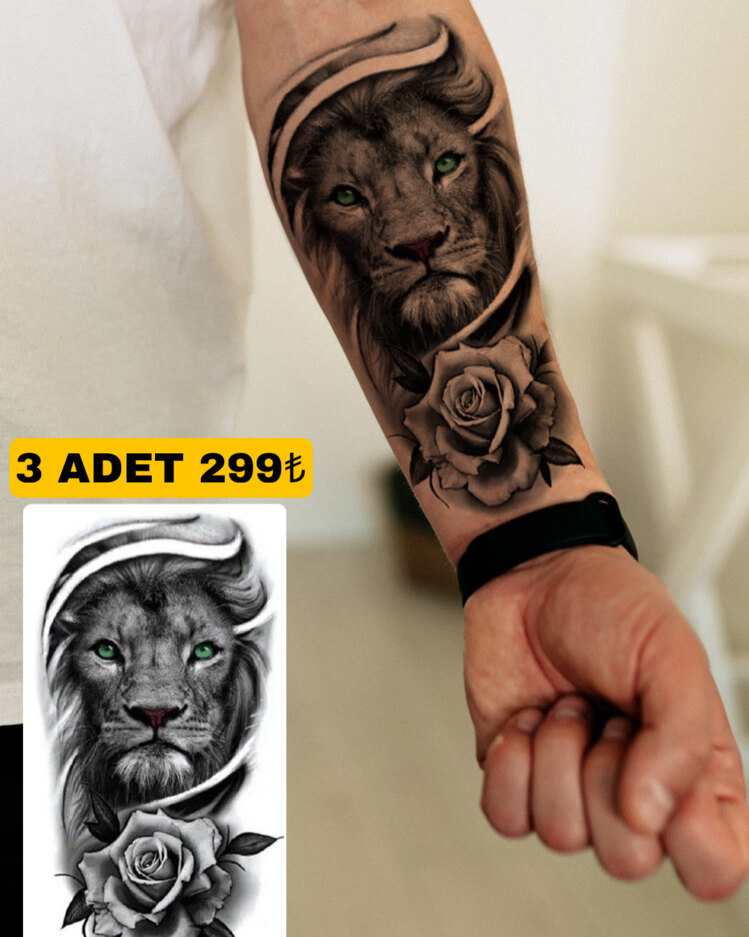 Aslan geçici dövme