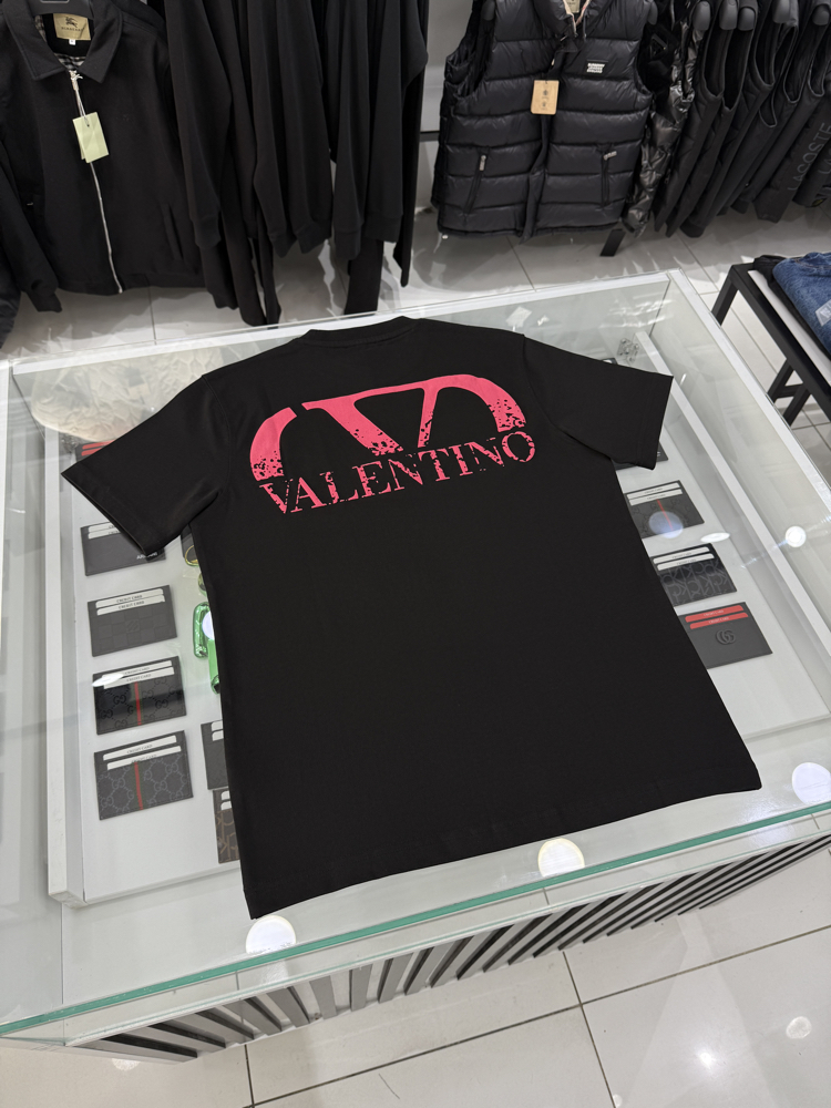 VALENTINO SIRT BASKILI PREMİUM TİŞÖRT (SİYAH)