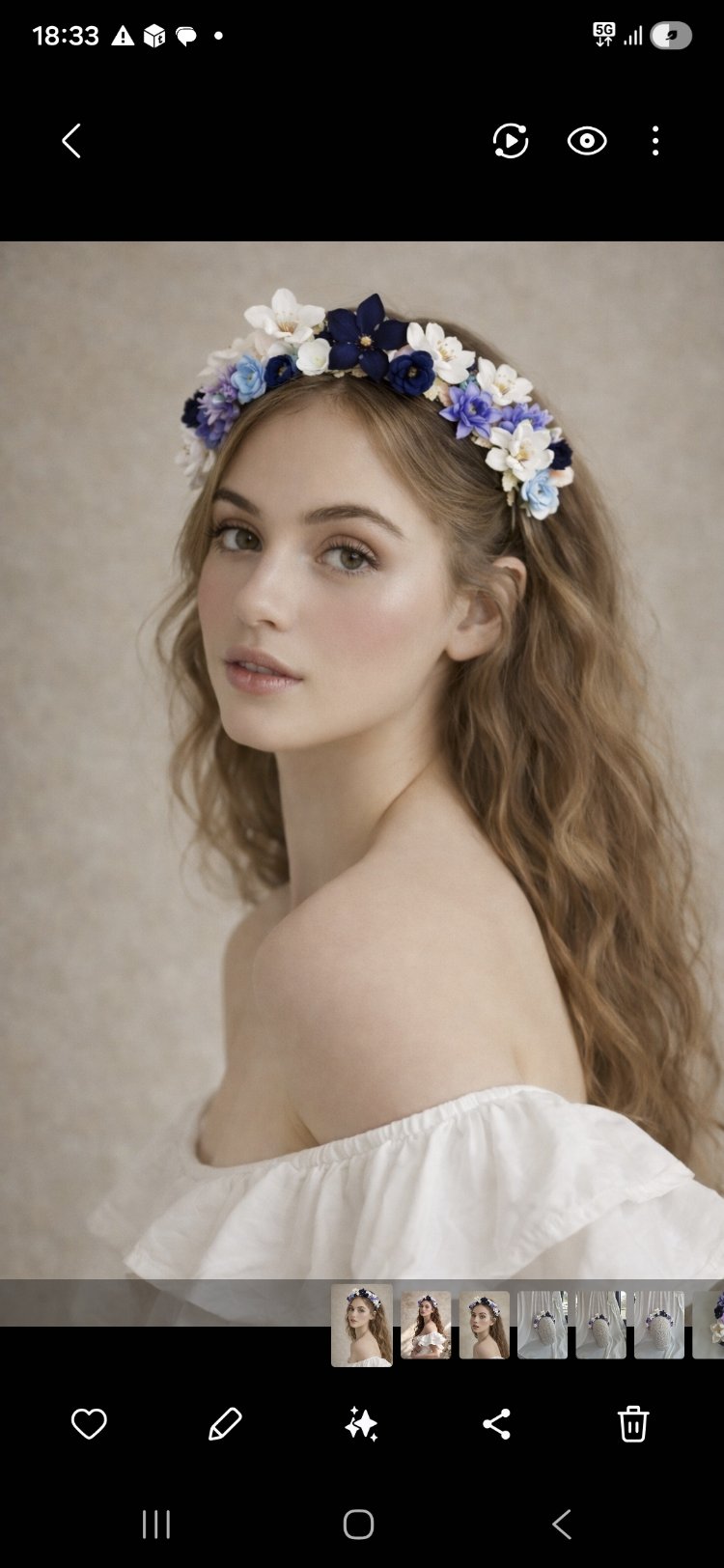 Manolya Taç (mavi) tam dolu