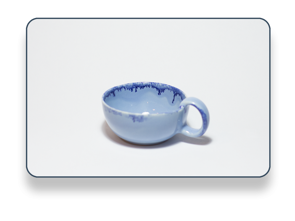 Stoneware Buz Mavisi Fincan