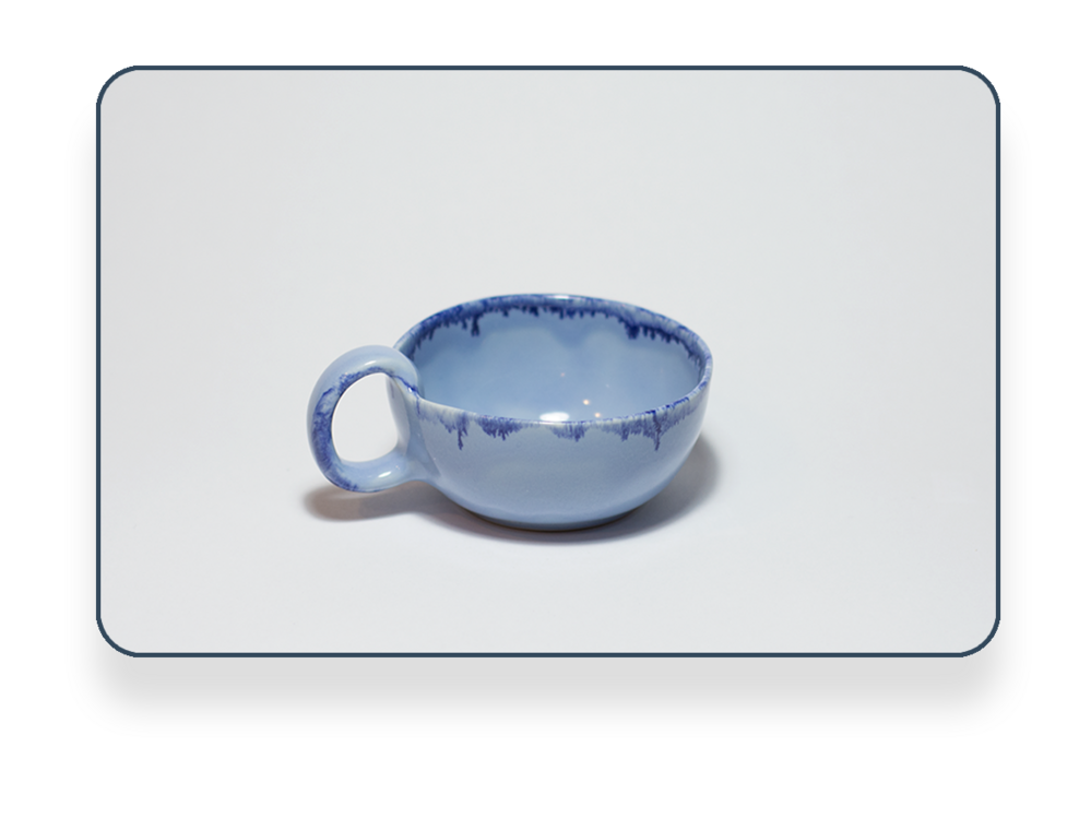 Stoneware Buz Mavisi Fincan