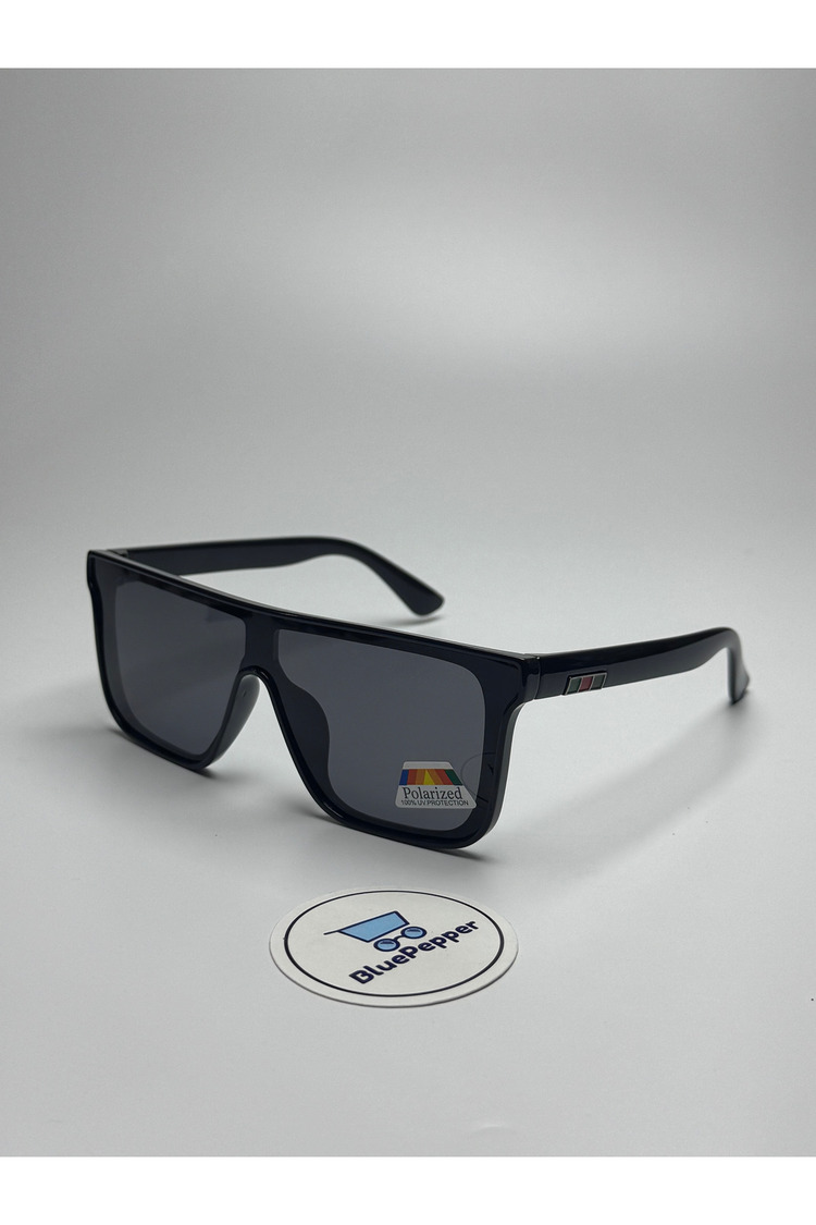 Calypso Siyah Polarize Güneş Gözlüğü Tek Cam Wayfarer Model Siyah Cam Renkli