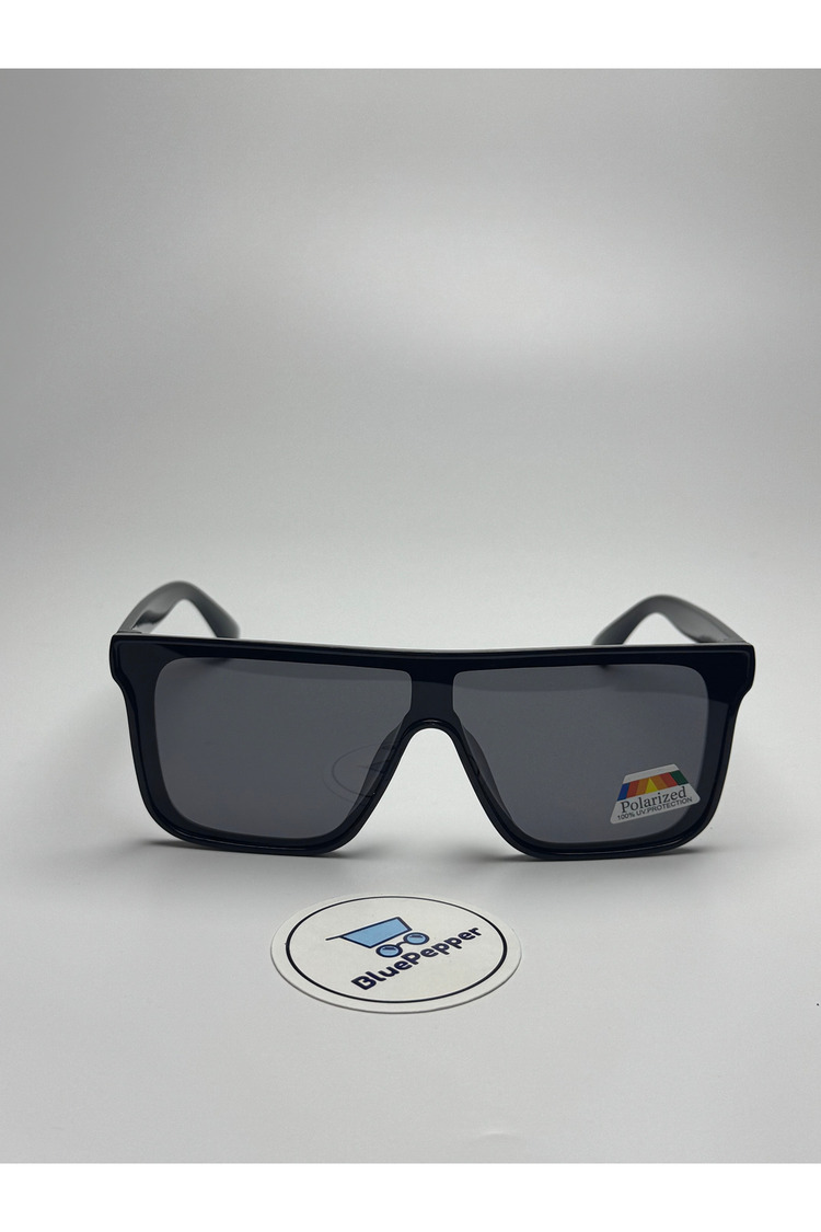 Calypso Siyah Polarize Güneş Gözlüğü Tek Cam Wayfarer Model Siyah Cam Renkli