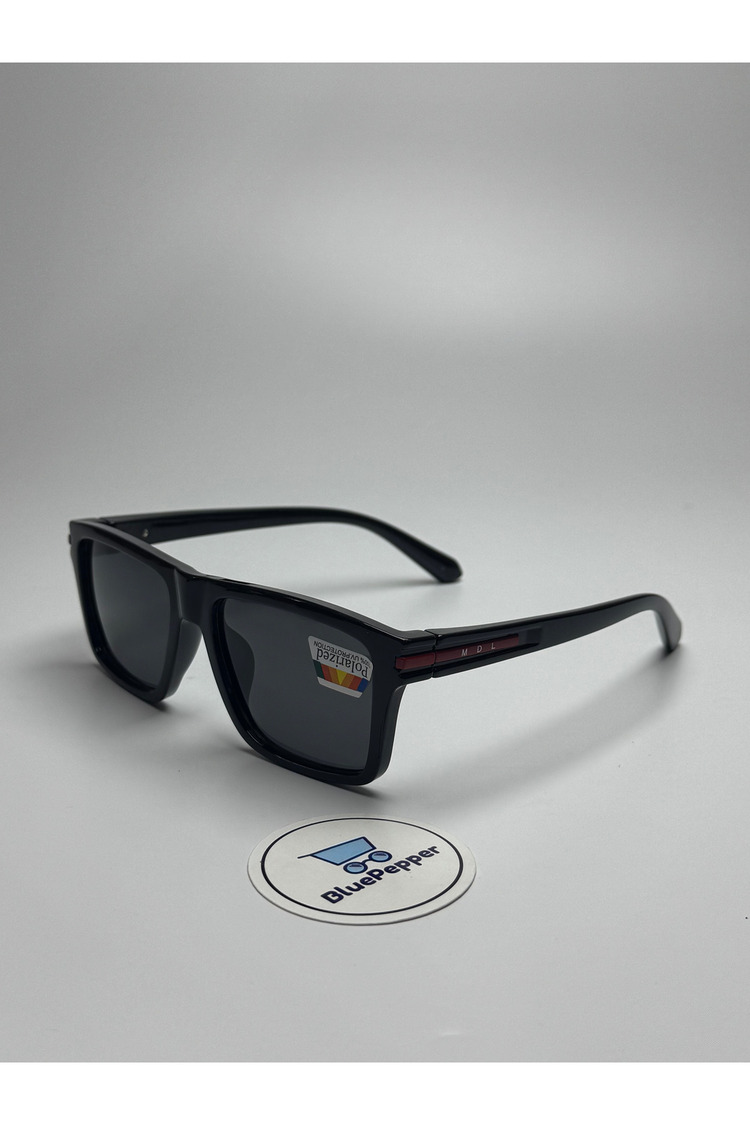 Lepa Siyah Polarize Güneş Gözlüğü Wayfarer Model Siyah Cam Renkli