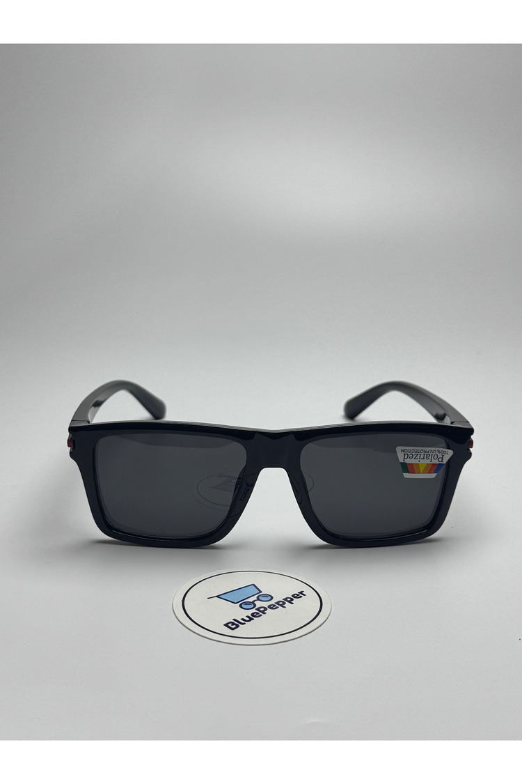 Lepa Siyah Polarize Güneş Gözlüğü Wayfarer Model Siyah Cam Renkli