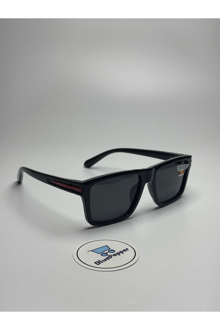 Lepa Siyah Polarize Güneş Gözlüğü Wayfarer Model Siyah Cam Renkli