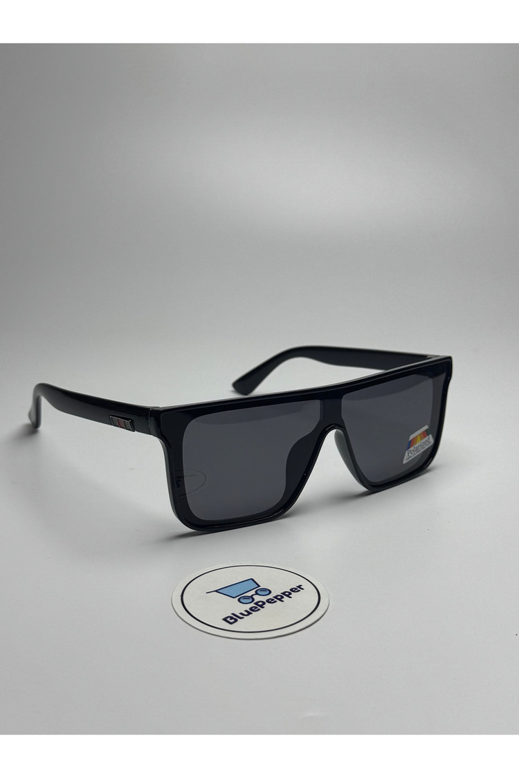 Calypso Siyah Polarize Güneş Gözlüğü Tek Cam Wayfarer Model Siyah Cam Renkli