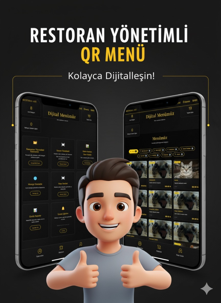 Bu kadarı da fazla QR MENÜ (Restoran Yönetimli)