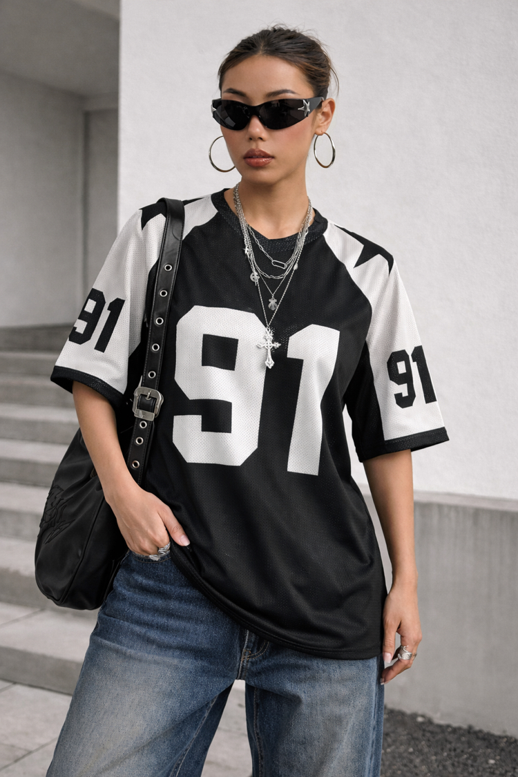Black 91 Oversize Jersey