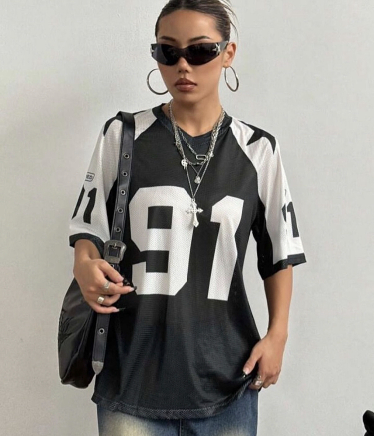 Black 91 Oversize Jersey