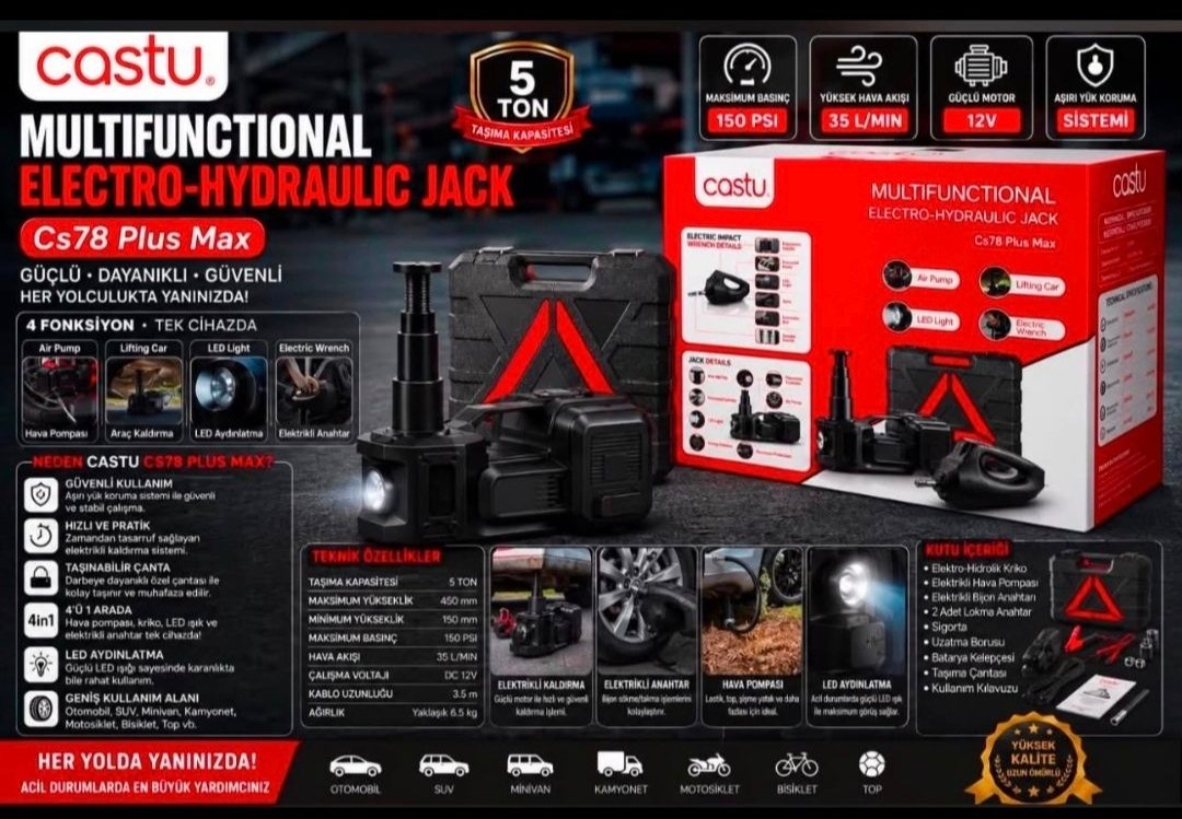 Castu Cs78 Plus Max Elektrikli Kriko