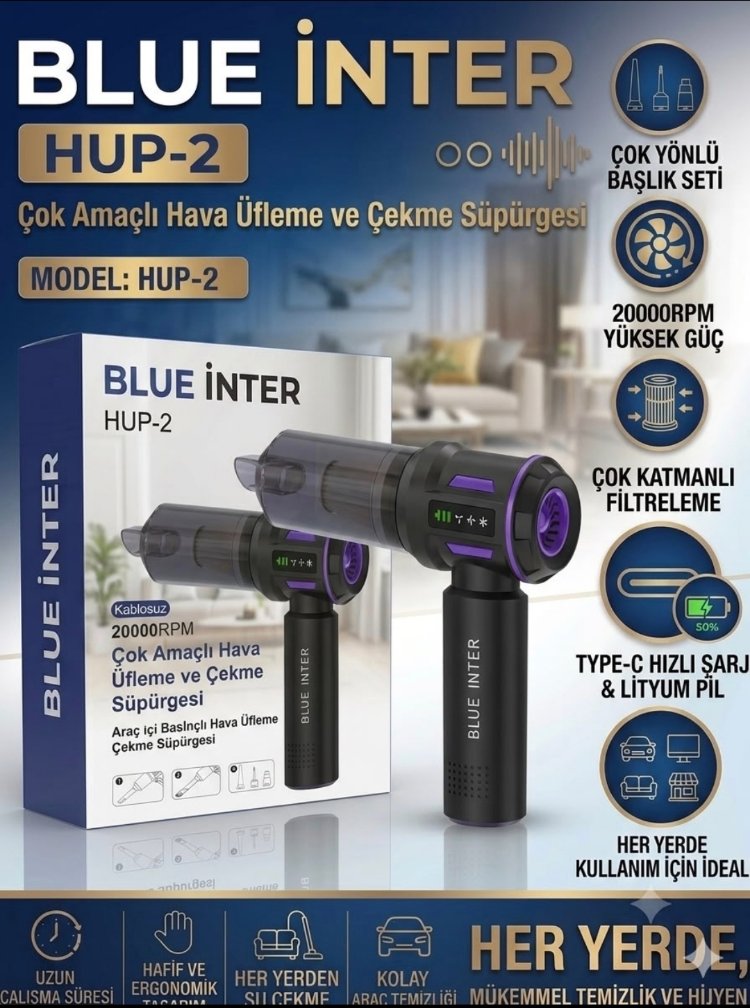 Blue İNTER HUP-2 Kablosuz Süpürge