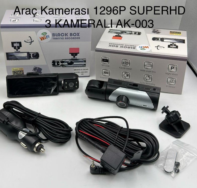 3.lu araç kamerası 1296P süper HD 