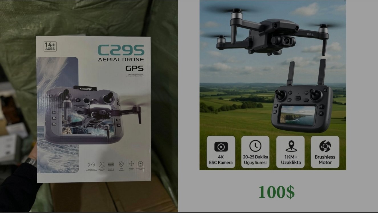 C29S GPS DESTEKLİ DRONE CİFT BATARYA 