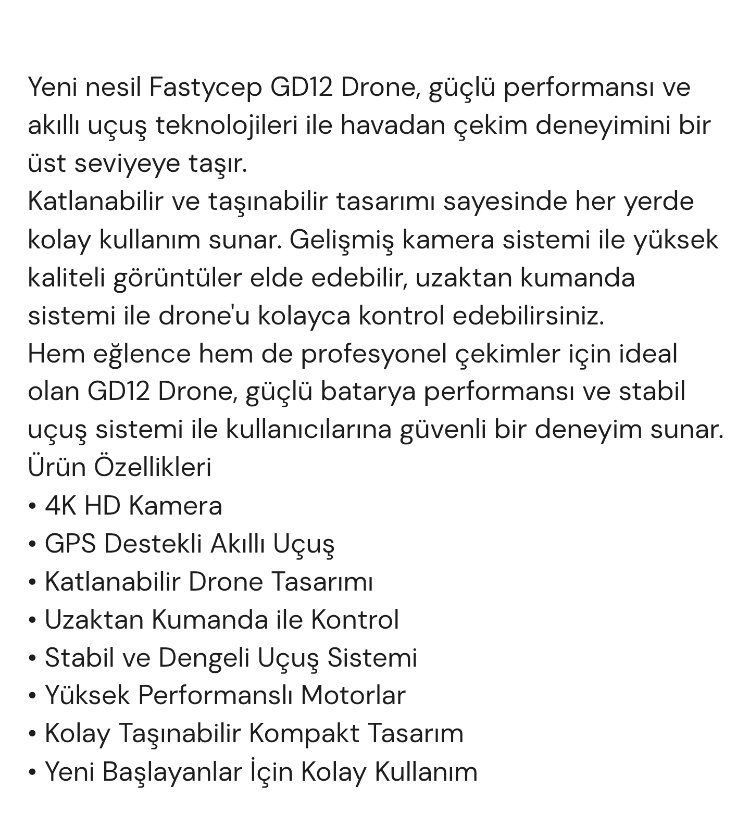 GD12 Drone 4K Kamera GPS Katlanabilir Akıllı Drone