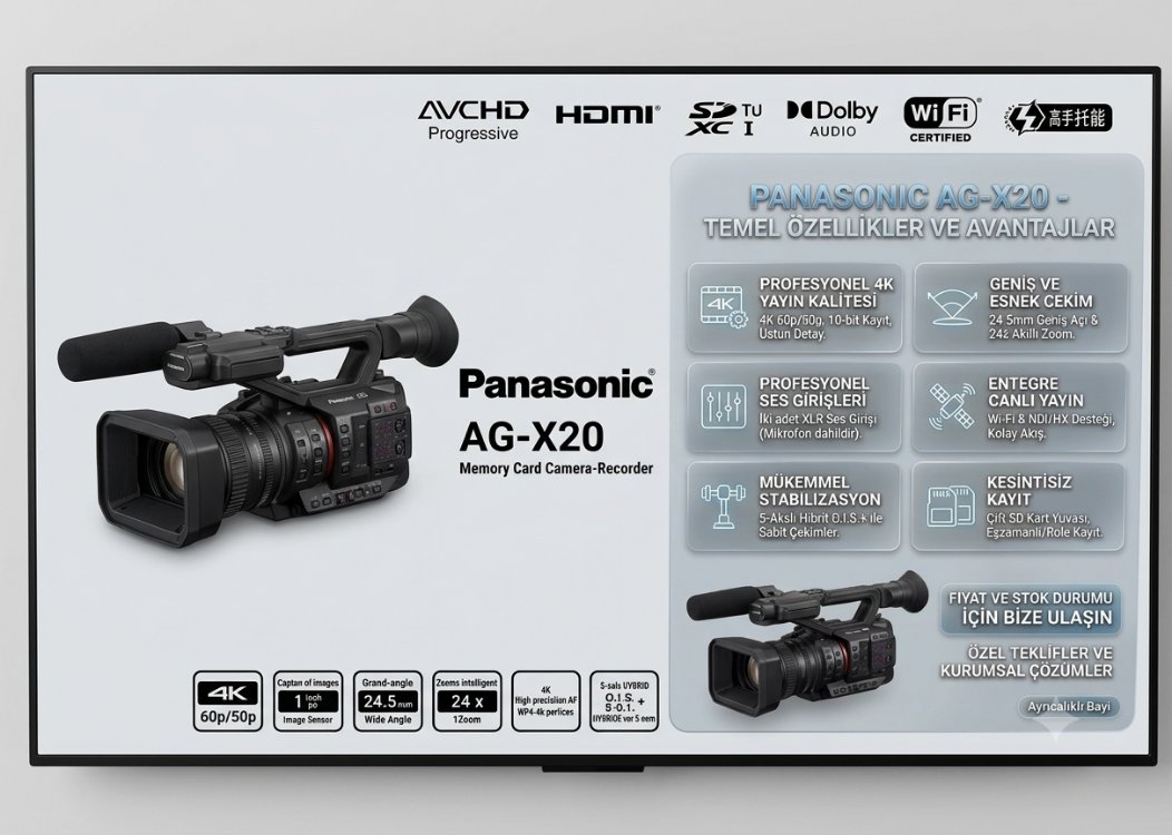 AG-CX20) 4K profesyonel video kamerası