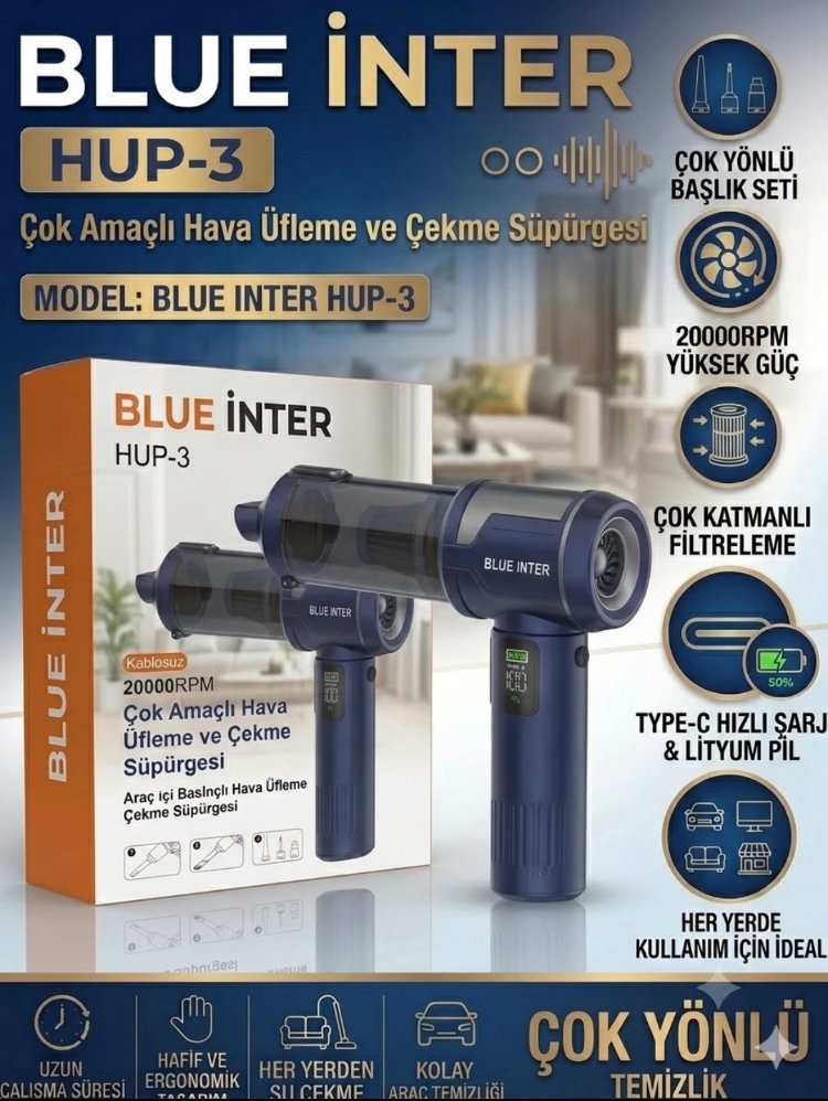 Blue İnter HUP-3 Çok Amaçlı Süpürge