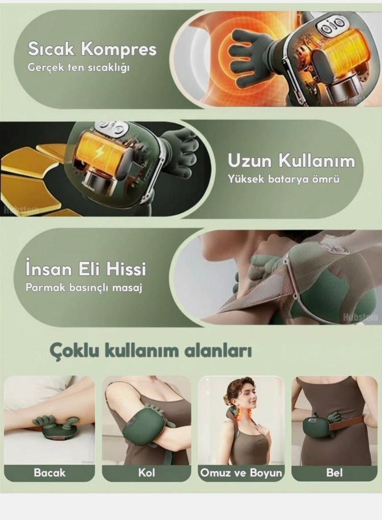 Masaj aleti parmak boyun diz kollar ısıtmalı model