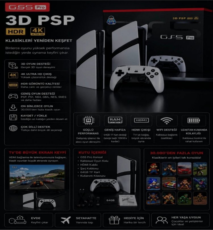 G55 Pro 3D PSP Oyun Konsolu