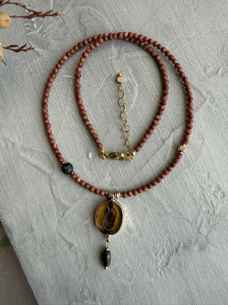 Gecenin Işıltısı Yıldız Taşı Minimal Kolye