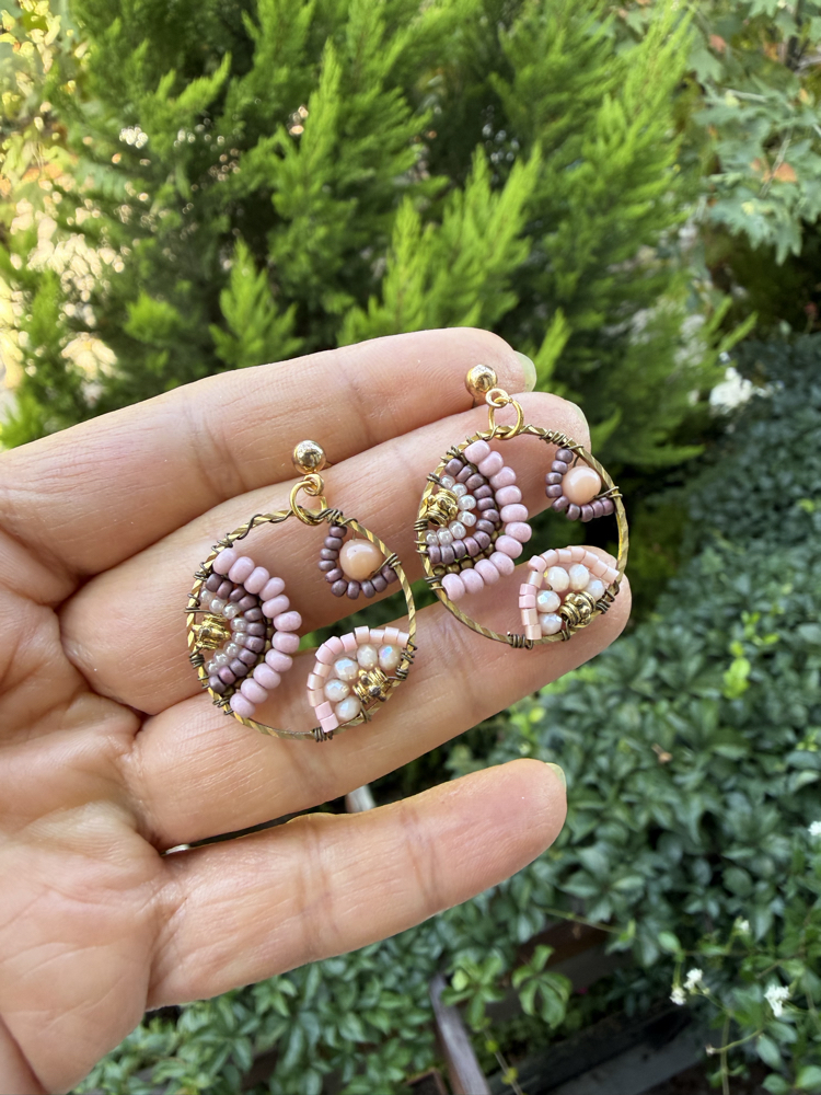 Düş Bahçesi Sarma Boncuk Küpe