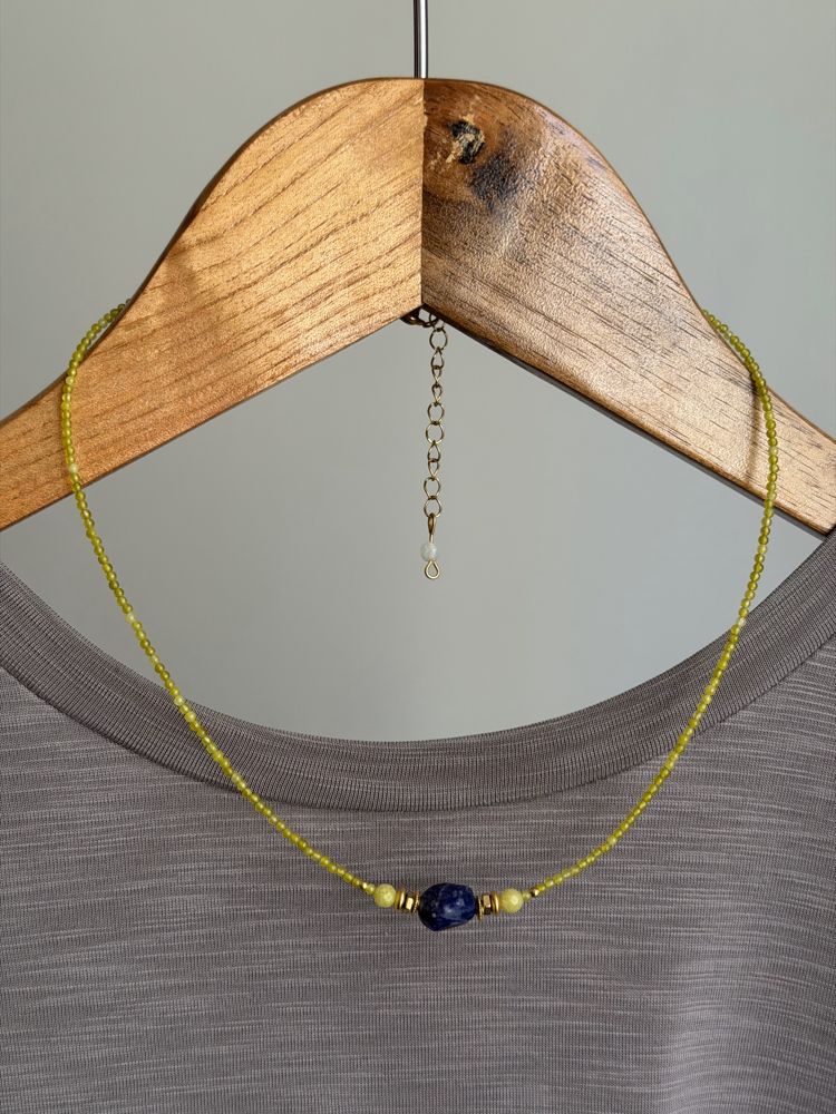 Limni Kolye (Kuvars/Lapis Lazuli)
