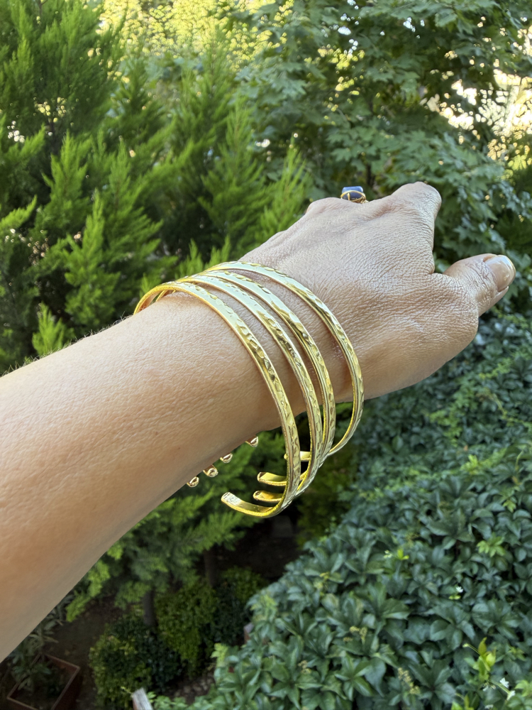Dövme Desen Altın Kaplama Cuff Kelepçe Bileklik 