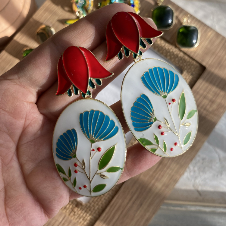 Rumi Çini Küpe