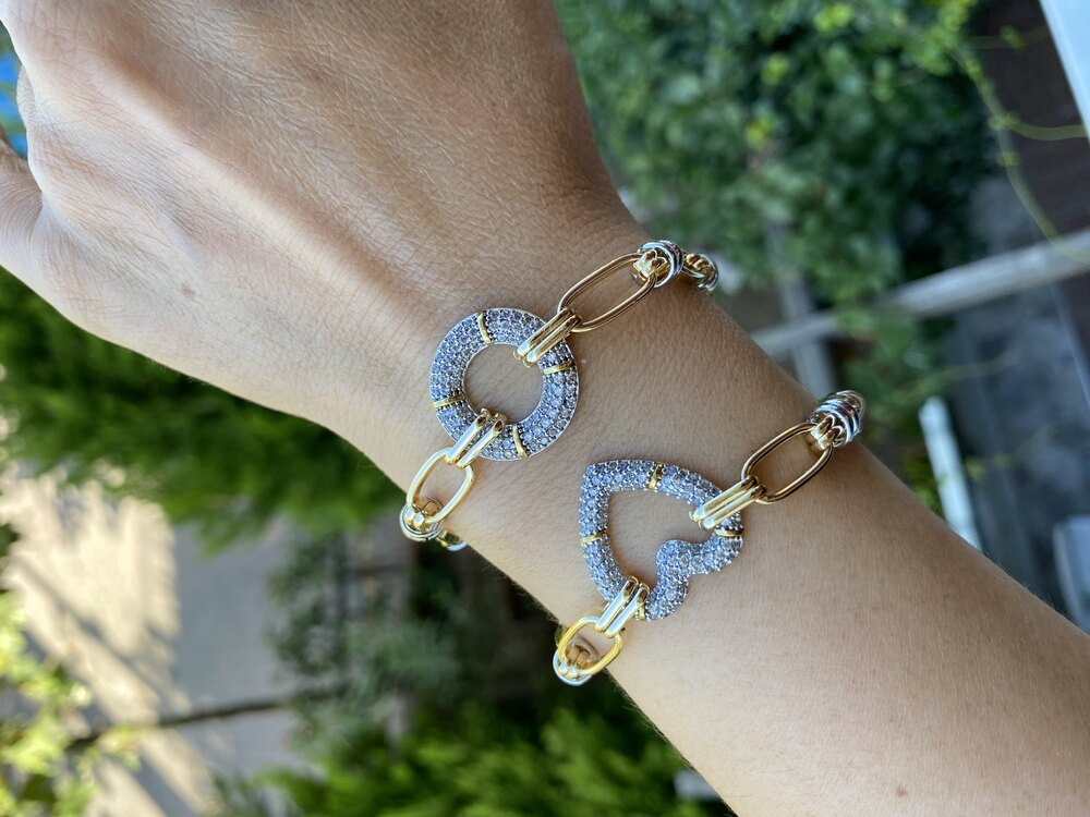 Taşlı Altın Kaplama Bileklikler