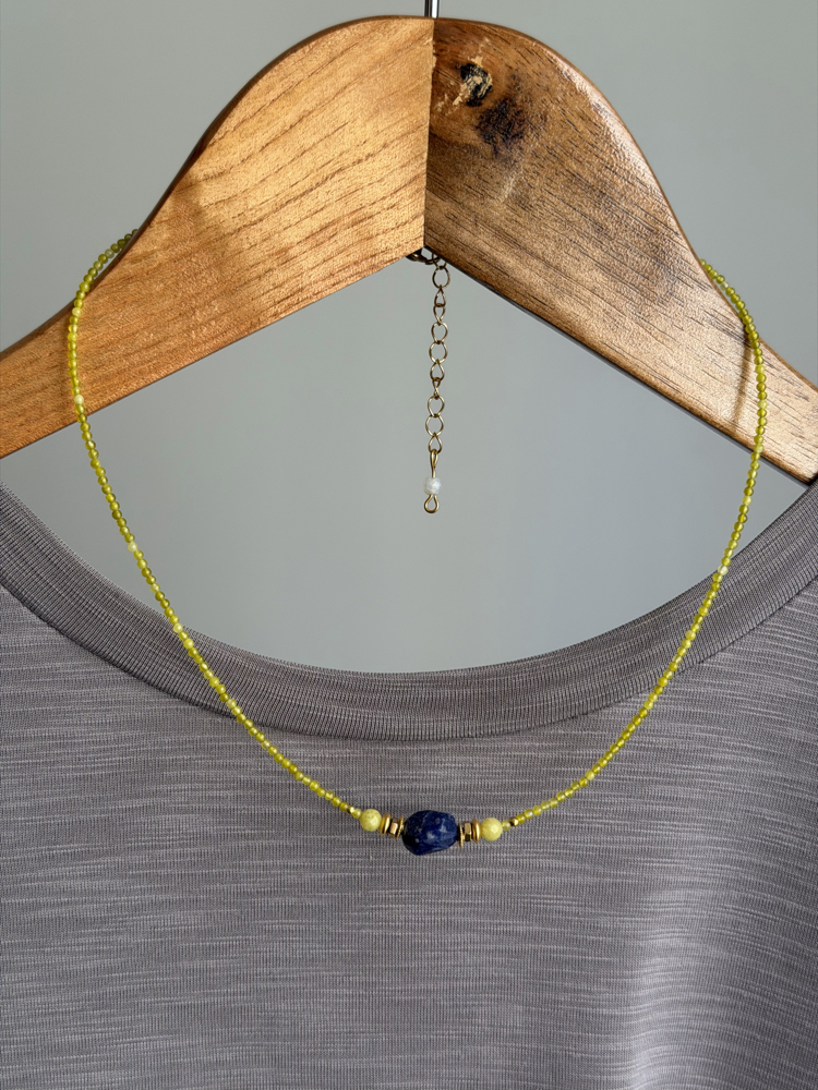 Limni Kolye (Kuvars/Lapis Lazuli)
