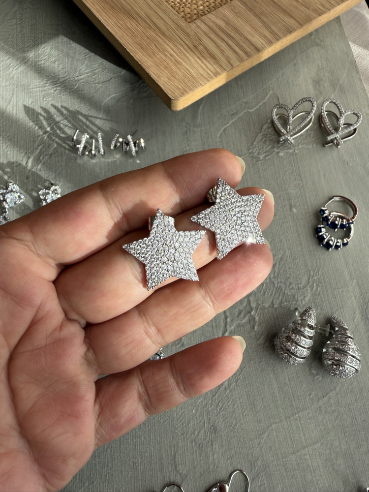 Zirkon Taşlı Büyük Yıldız Xuping Küpe