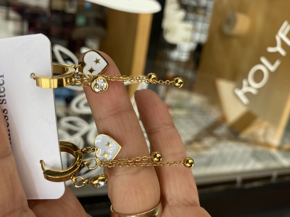 Çelik Çoklu Sallantılı Çelik Küpe