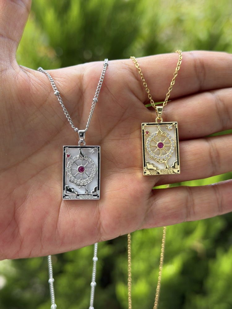 Kader Çarkı Tarot Çelik Kolyeler