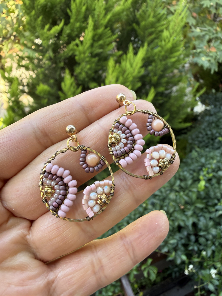 Düş Bahçesi Sarma Boncuk Küpe