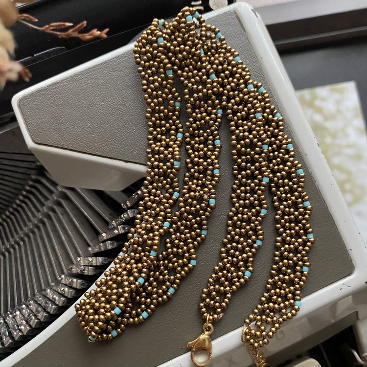 Bohem Bronz Choker Kolye