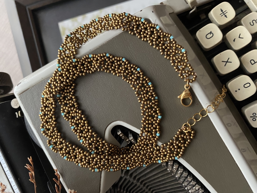 Bohem Bronz Choker Kolye