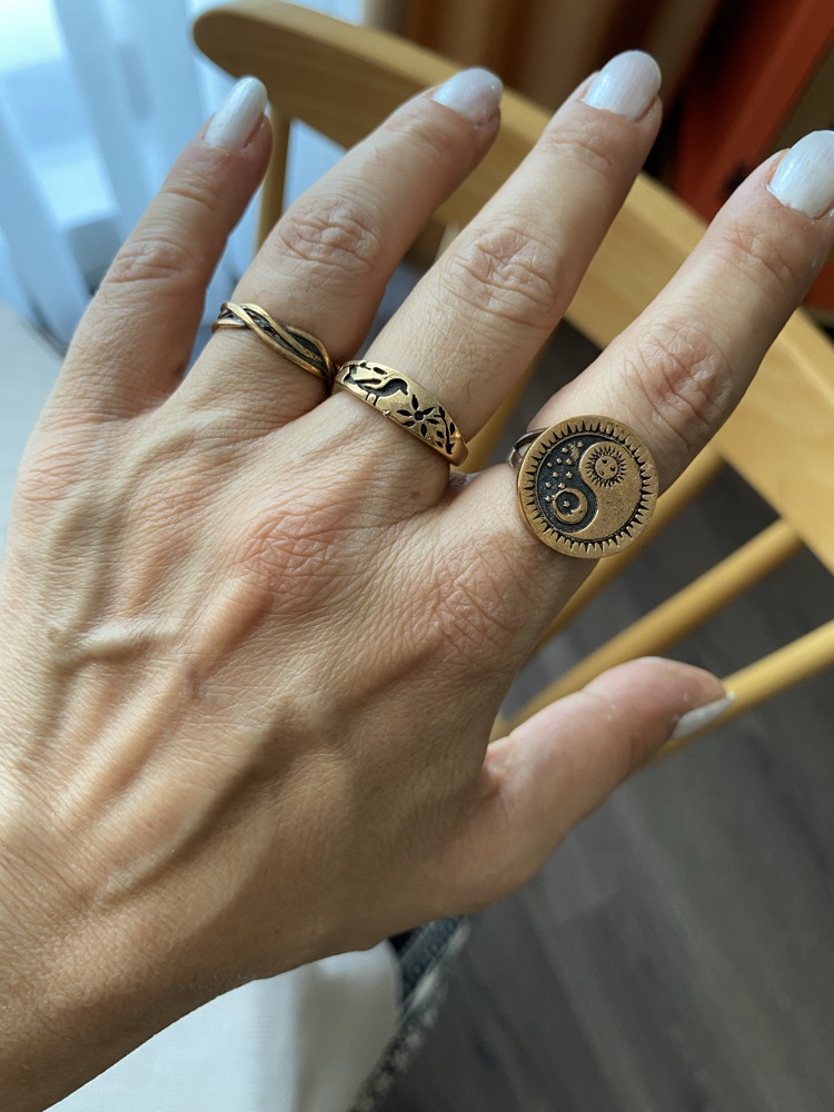 Burgu Model Ayarlanabilir Bronz Yüzük