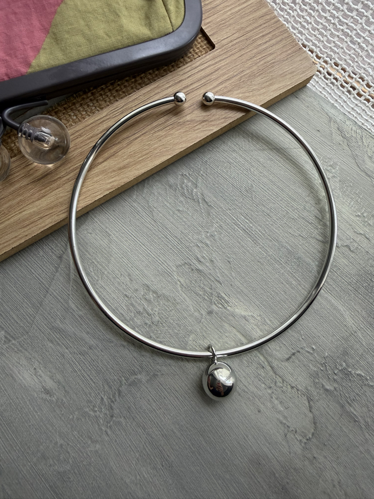 Gümüş Renk Çelik Choker Kolye