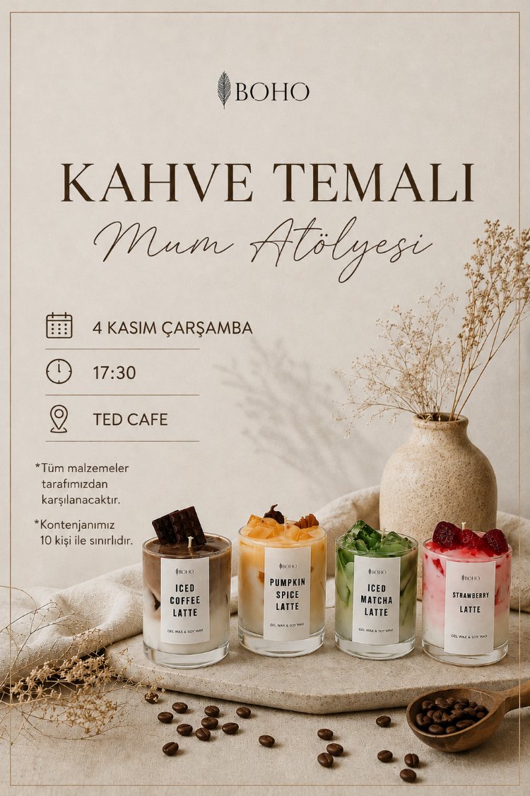 4 Kasım Ted Kantin Cafe Mum Atölyesi