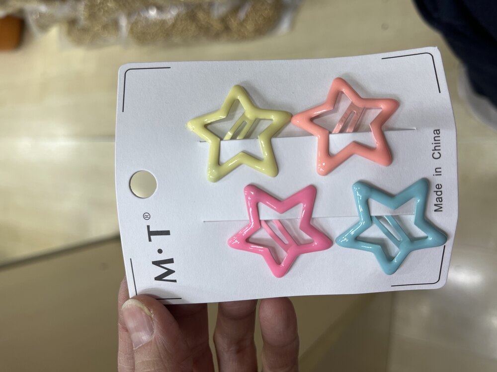 Çıtçıtlı renkli yıldız toka 