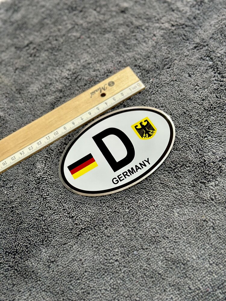 D oval alüminyum sticker
