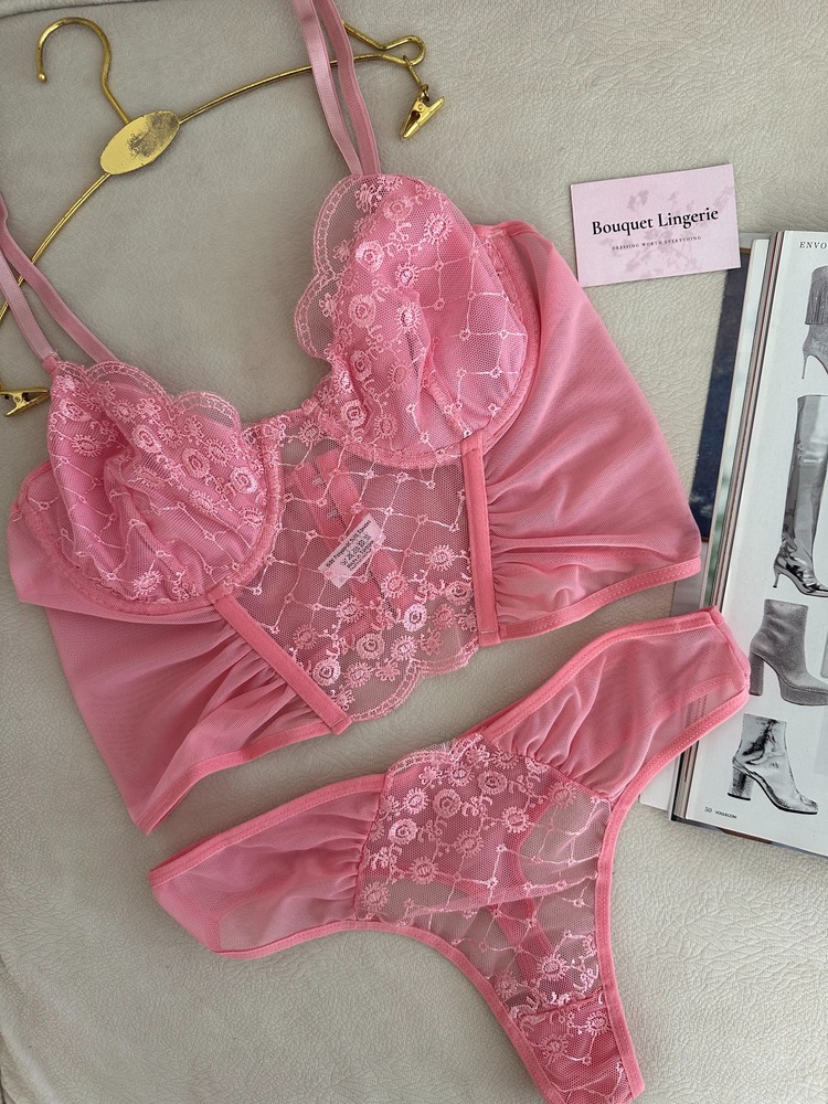 Pink Büstiyer Set