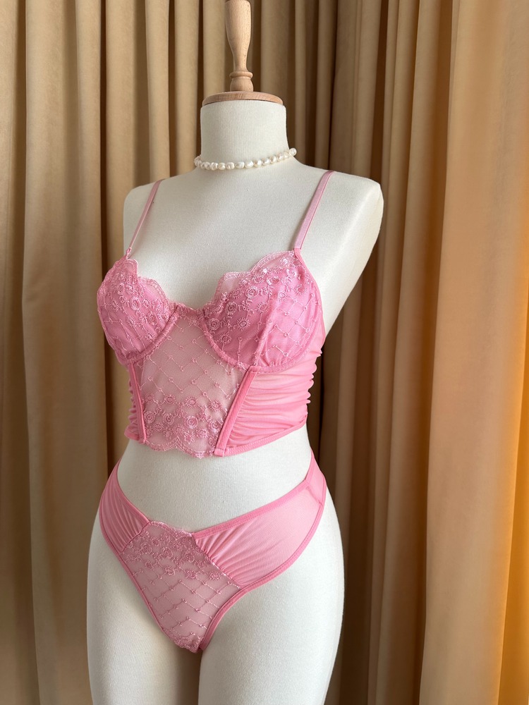 Pink Büstiyer Set